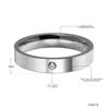 Luxury CZ Crystal Rhinestone Finger Ring 316L Stainless Steel Wedding Rings For Women Female Engagement Jewelry R17153