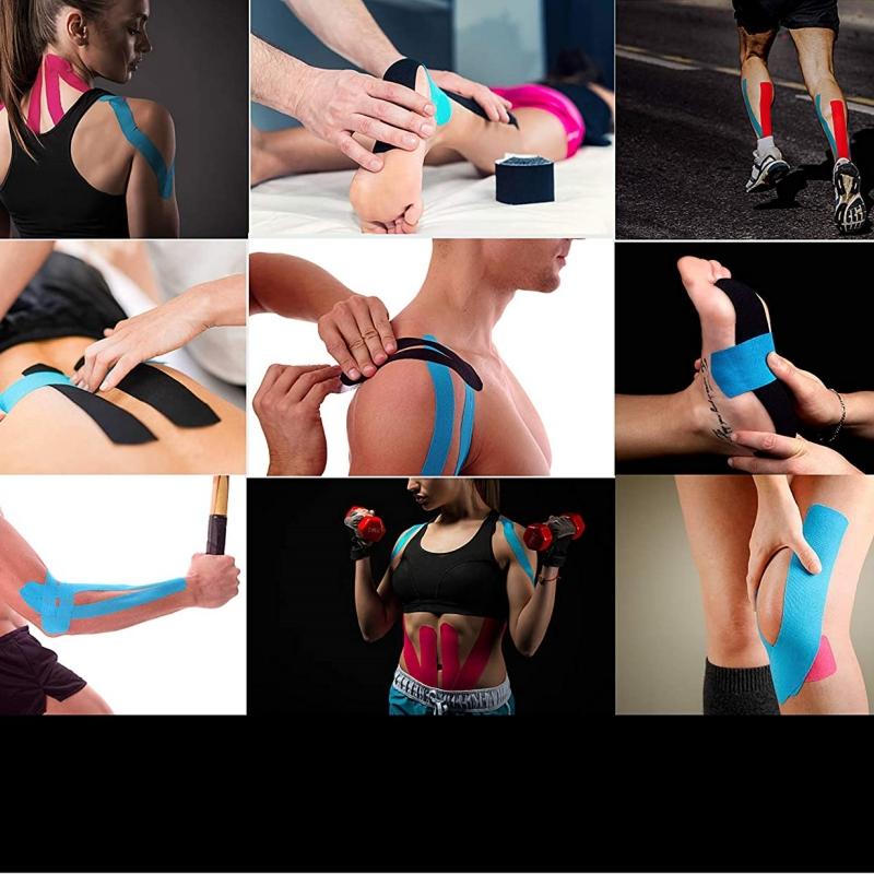 5-10 cm Sports Kinesio Tape Muscle Kinesiology Elastic Knee Pain Relief Strain Patch Athletic Recovery Stickers Fitness Bandages Mass Air Flow 3