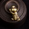 Use Desktop Ornament Room Decoration Feng Shui Tea Pet Brass Pendant Puppy Figurines Zodiac Dog