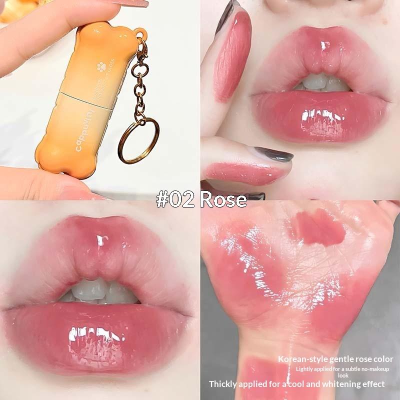 Cappuvini Косметика для губ Водостойкий и стойкий Зеркальная Водная Светлая Стеклянная Помада-блеск для губ Увлажняющий Наполняющий Блеск для губ Макияж 2