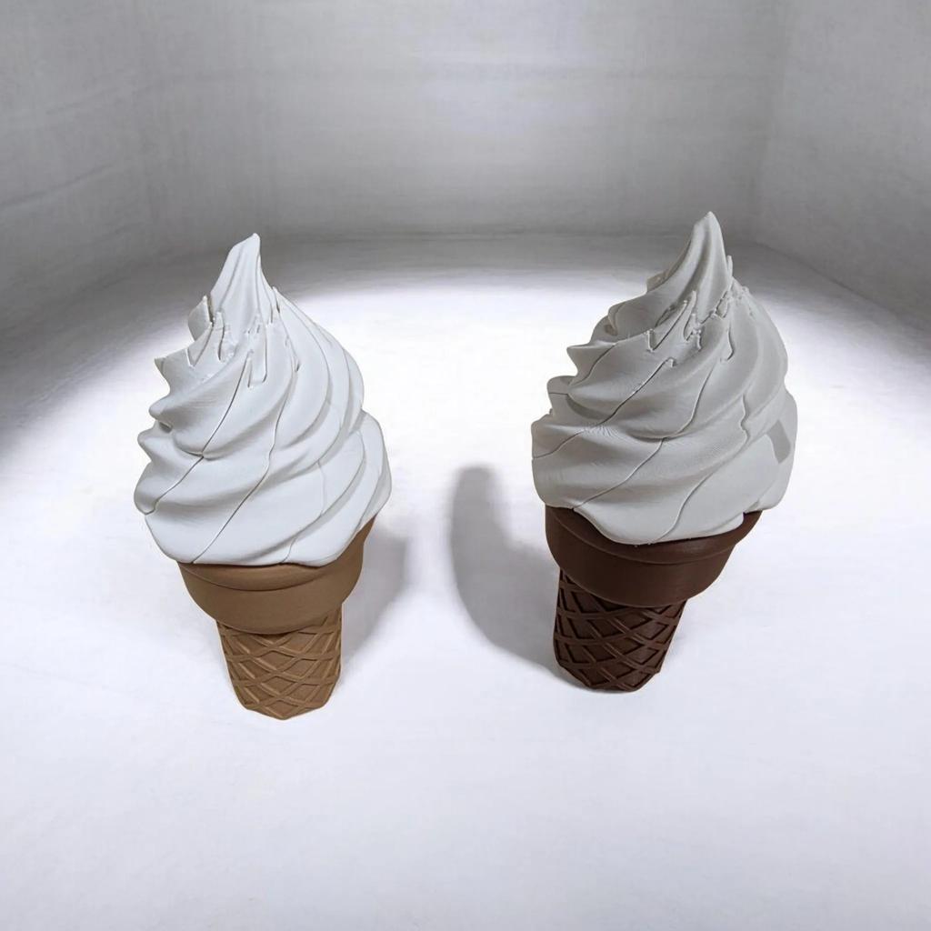 Jinccai Retractable Ice Cream Sword Prank Prop 3D Printed Plastic Funny Trick Toy Scalable Ice Cream Cone Joke Gift Party