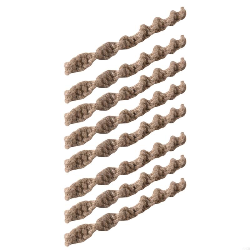 62KD Friendly Jutes Curtain Tiebacks, 8Pieces No Drill Required for Easy Installs Living Space