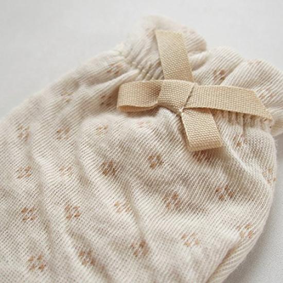 Organic Cotton Baby Mittens Made In Japan Bonded Knit