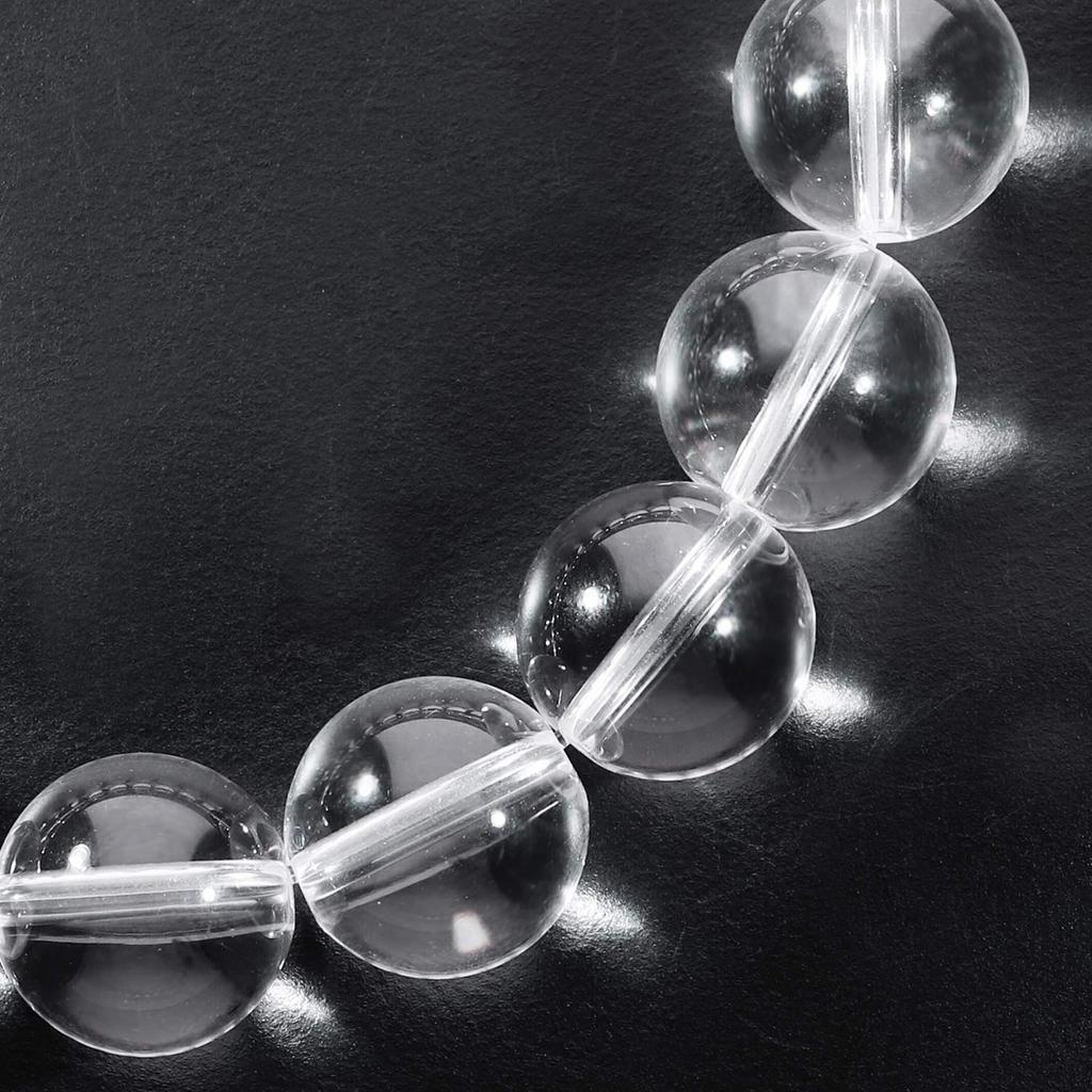 Crystal Bracelet 12mm L Crystal Quartz Birthstone April Natural Stone Power Stone Prayer Beads Bracelet Simple [Shinjuku Ginnokura] Approx. 17.5cm