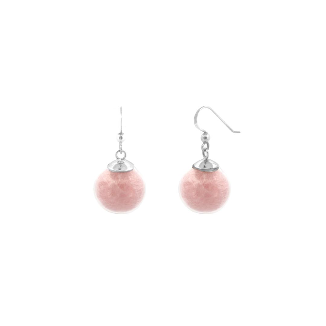 

zakkaism Pink Cotton Candy Hook Earrings – ювелірні вироби зі срібла 925 проби ручної роботи для жіночих подарунків рожевий