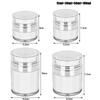 3pcs Travel Split Bottle,Cosmetic Jar Empty Acrylic Cream Cans,Press Cream Jar,Airless Vacuum Refillable Container,Sample Vials