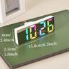 9 Colors Dynamic RBG Digital Alarm Clock Date 3 Levels Volume Snooze Table Clock 4 Levels Brightness 12/24H Electronic LED Clock