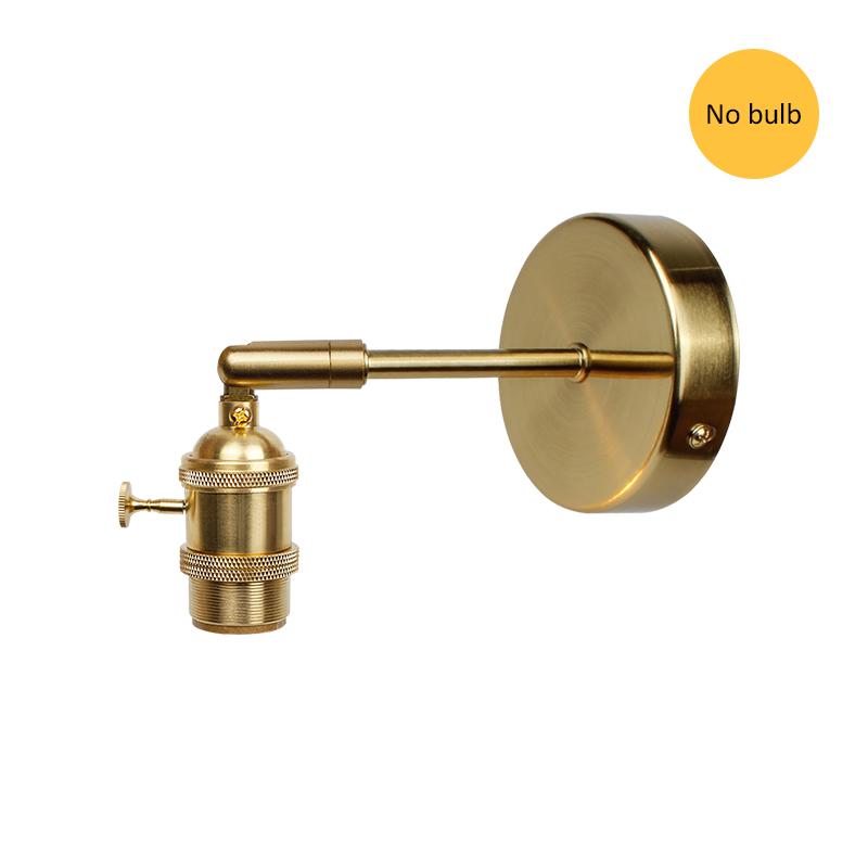 

Винтажный настенный светильник с выключателем, золотистый настенный светильник для спальни, гостиной, коридора, E27, роскошный золотой настенный светильник в стиле ретро оранжевый