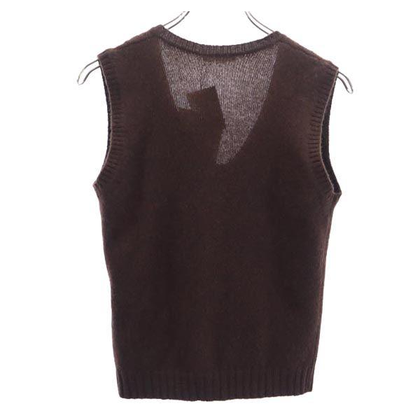 Unused PAULE KA Made In Italy Cashmere Blend Knit Vest M Brown Women Used