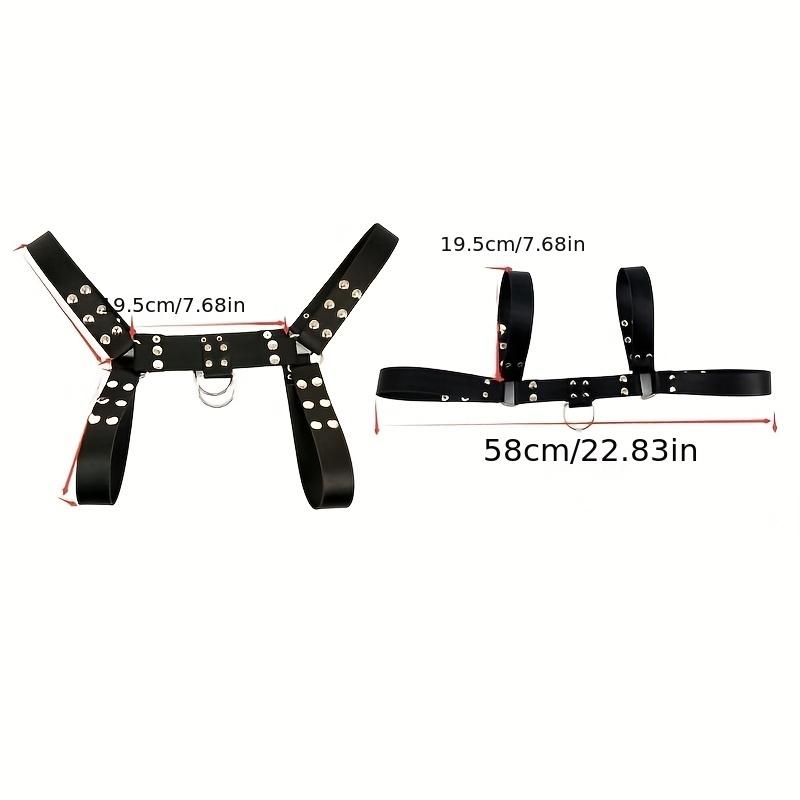 1pc BDSM Men's Leather Harness, Sexy Costumes For Gay Men - Adjustable Punk Sex Supplies