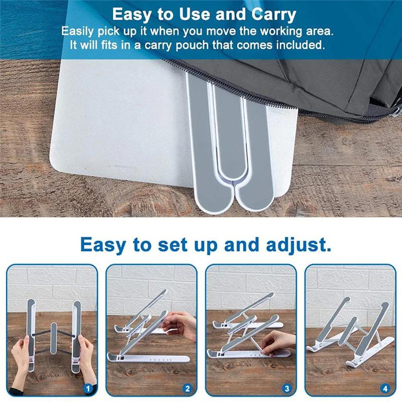 Foldable Laptop Stand Adjustable Portable Notebook Bracket Support Base Ergonomic Design Holder For Macbook Air Pro Accessories
