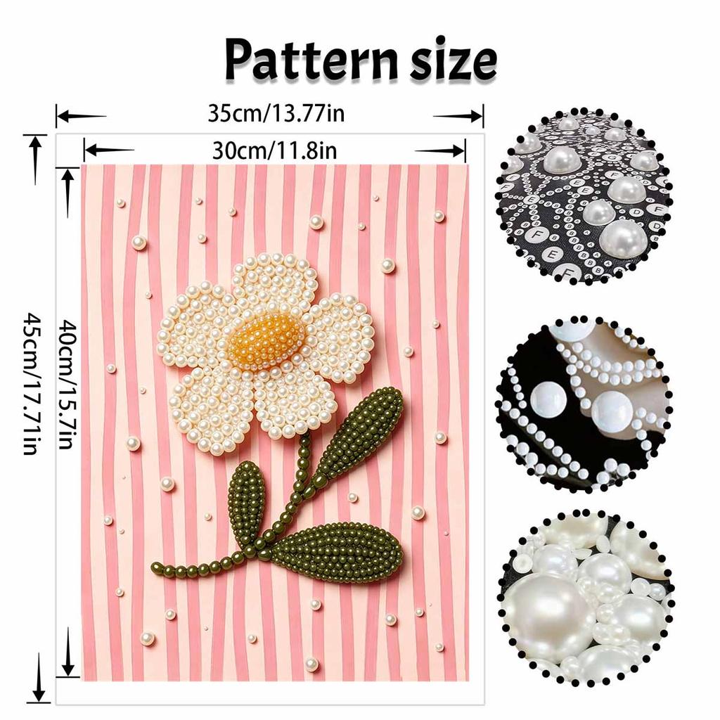 Flower Pearl Painting Art Handmade DIY Pearl Decoration Painting