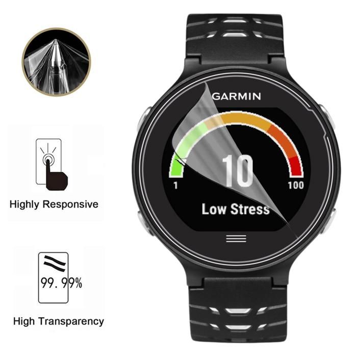 Screen Protector for Garmin Forerunner 630 [6 Pack] Ultra Thin Resistant Protective Plastic Film Phonillico