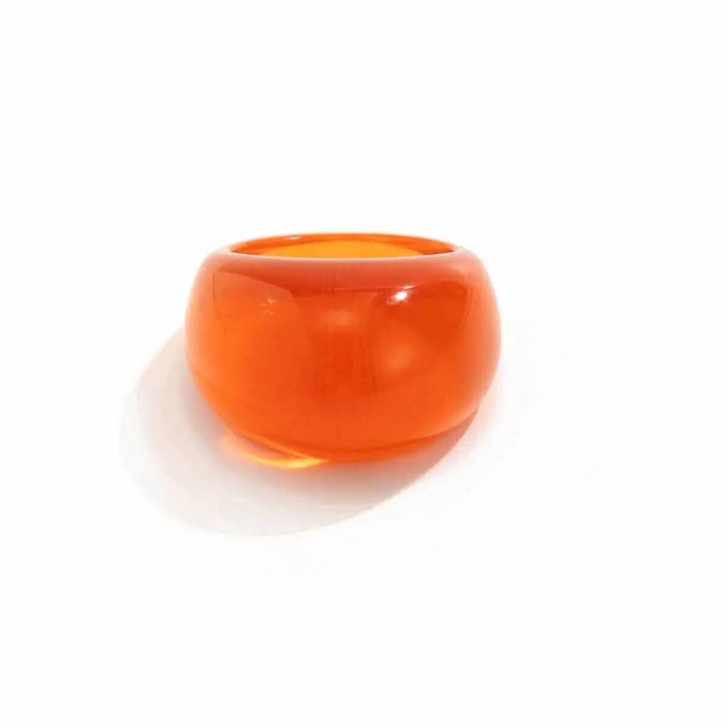 IngeSight.Z Bohemia Transparent Multicolour Resin Ring for Women Punk Exaggerate Geometric Chunky Ring Daily Jewelry Accessories