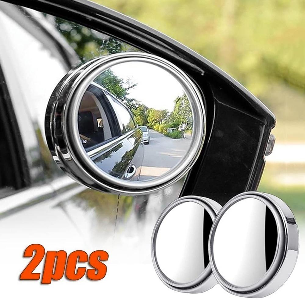 2Pcs Adhesive 360 Grad Blind Spot Auto Rückfahrhilfe Rückspiegel Kleine Runde Spiegel