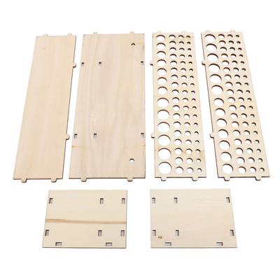 Holz Pinselhalter Künstler 67 Loch Abnehmbarer Pinselständer Organizer für Stifte Bleistifte Kunst