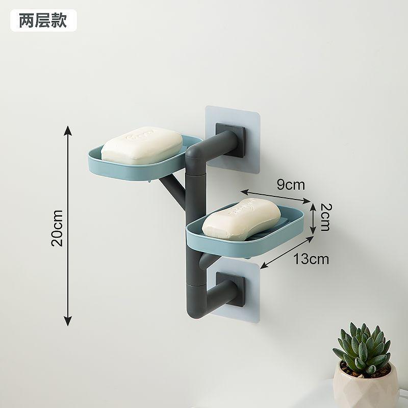 Multi-layer creative wall-mounted drainage box, wall-mounted without drilling, detachable tray, 180° rotatable