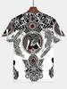 Men's Viking T-Shirt with 3D Viking Print & Nordic Knot Design - Breathable Short Sleeve Round Neck Casual Summer Top, Suitable for Outdoor, Casual
