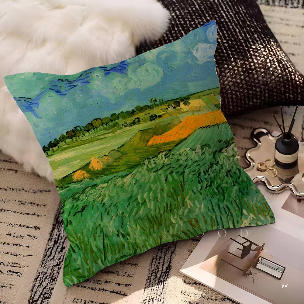 Van Gogh Oil Paintings Pillow Cushion Cover Pillowcase Living Room Sofa Home Decor