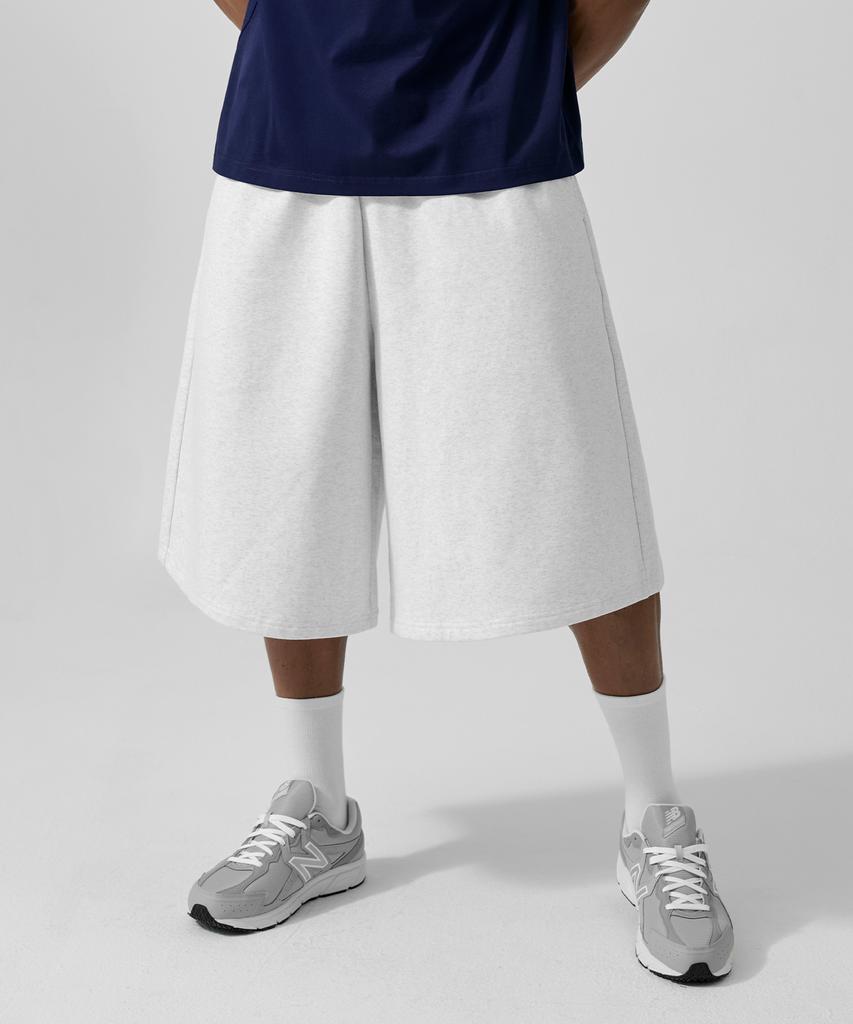 Pantaloncini Bermuda Larghi DRIX Maxi_Grigio Melange Bianco