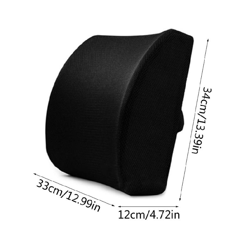 Memory Foam Lumbar Back Support Cushion Seat Waist Back Pillow Home Car Office