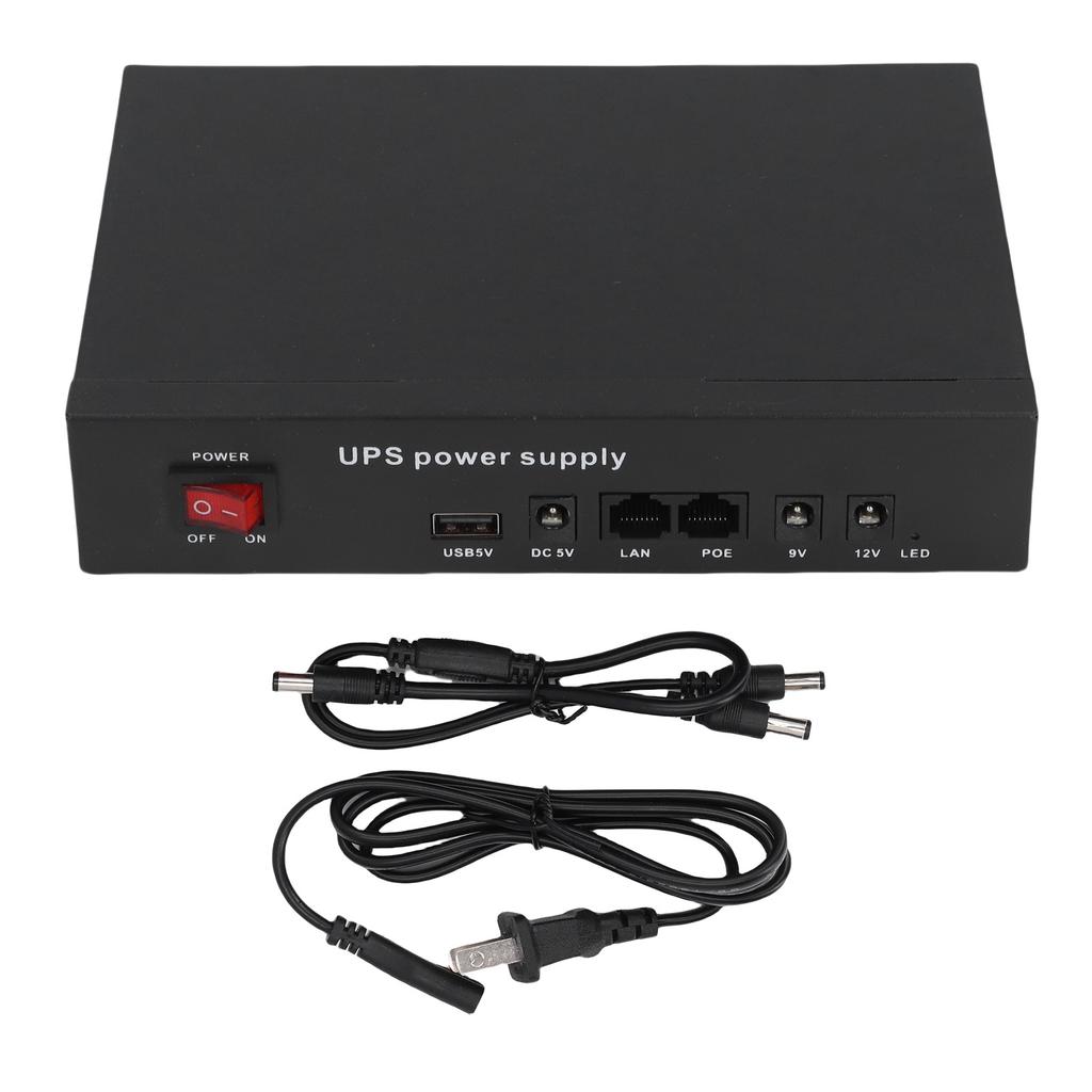 Uninterruptible Power Supply Backup 12000mAh DC5V9V12V POE24V Output Uninterruptible Battery Backup for Household Appliances