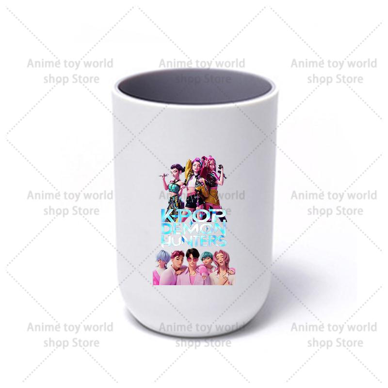 KPop Demon Hunters Hot Movies Water Cup Toothbrush Cup Cartoon Anime Mouthwash Cup Children's Water Cups Boy Girl Birthday Gifts