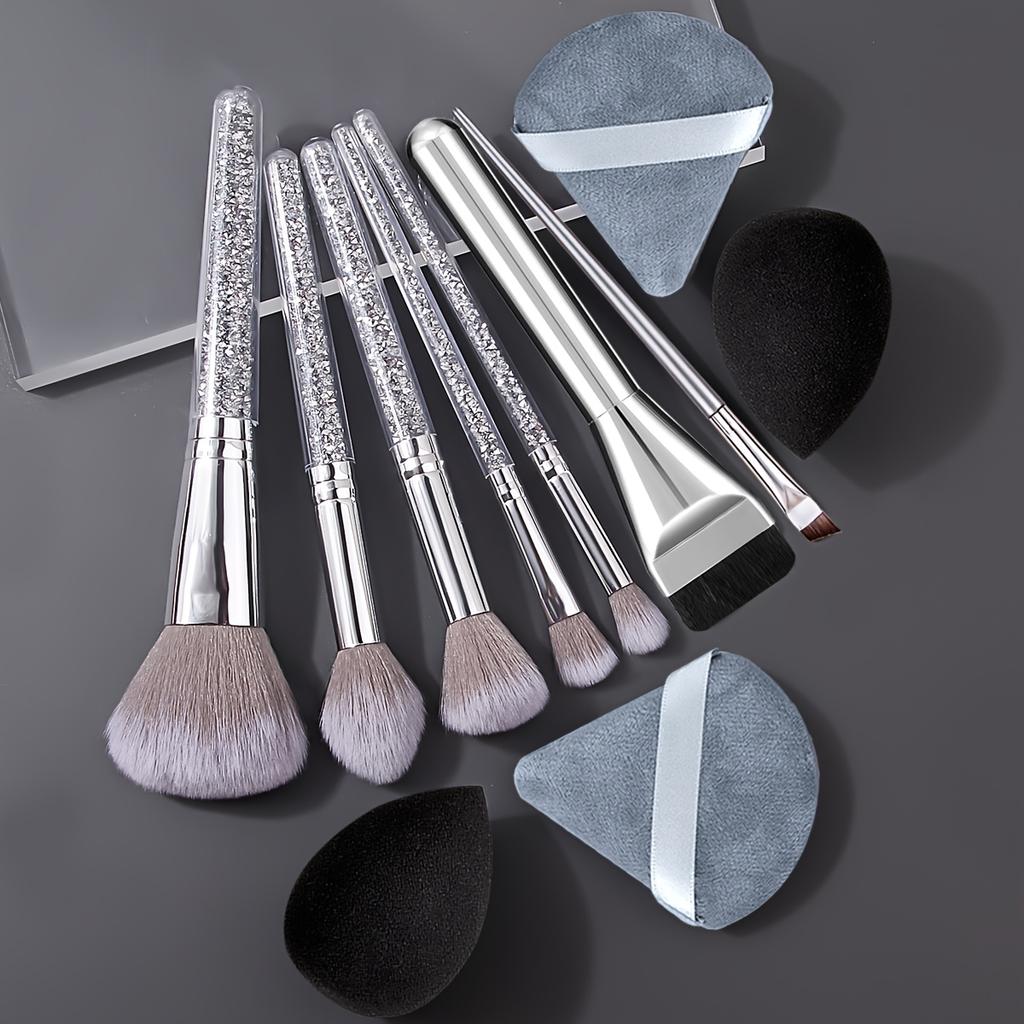 11-teiliges professionelles Make-up-Pinsel- & Schwammset, Gesichts- & Augen-Make-up-Werkzeuge