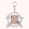 Lovely Bubu Eat Dudu Keychains Love Couple Grey Bear Panda Yier Keyring for Accessories Bag Key Chain Jewelry Fans Lover Gifts