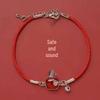 Ping An Apple Christmas Bracelet for Women - Elegant Red Hand Rope, Perfect Gift for Girlfriend or Best Friend on Christmas Eve.