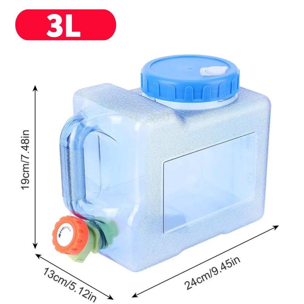 10L/15L Outdoor Water Bucket Food Grade with Faucet Driving Water Tank Container Water Storage Bucket for Picnic Travel Driving