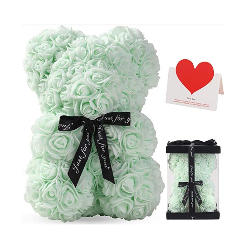 Eternal Rose Bear 25cm - Mother's Day & Valentine's Gift In Gift Box