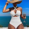 2025 European & American Sexy Tie-up One-piece Swimsuit Bikini