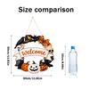 Wooden Halloween Pumpkin Hanging Sign for Yard Porch Party Decoration Fall Door Welcome Decor