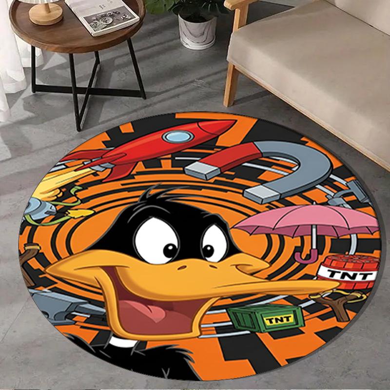 Classic Bunny Round Rug for Livingroom,Bedroom, Palyroom, Chair Rug, Area rug, Circle Carpet, Large Size Fan Christmas gift