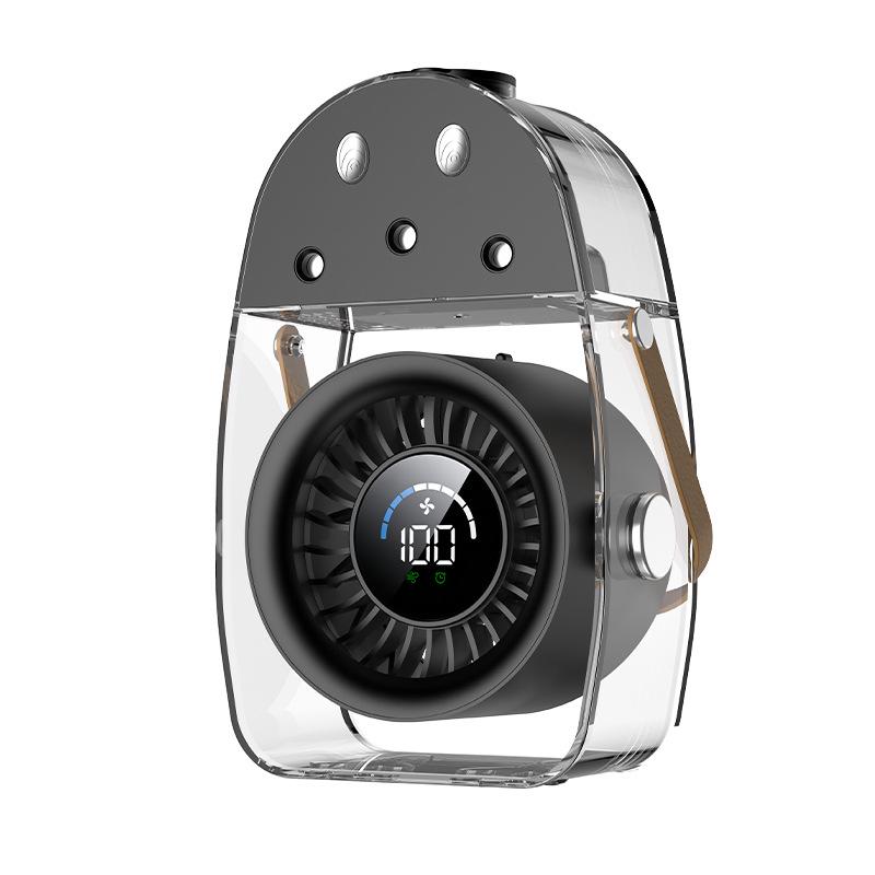 Compact Desktop Cooling Fan: Humidifying Mist Spray, Add Ice for Extra Coolness
