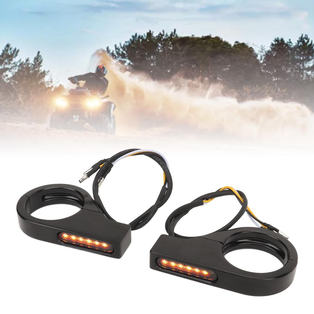 Front Fork LED Turn Signal Light High Brightness Stability Fork Clamp Indicators Lights for 41MM Fork