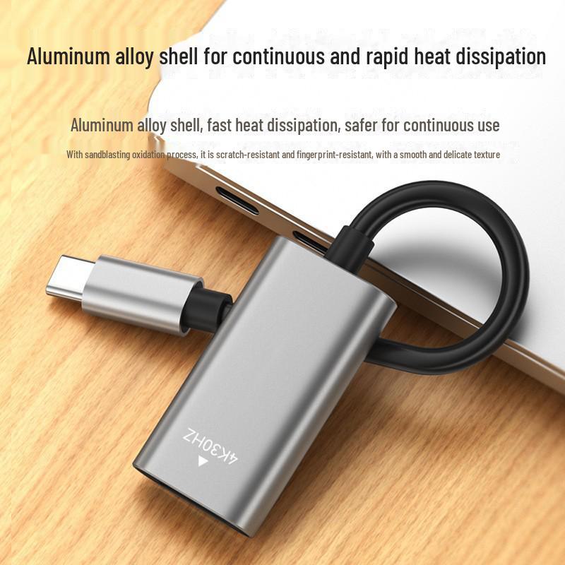 

Кабель-адаптер USB-C — HDMI с USB-концентратором и док-станцией расширения TYPE C to HDMI Aluminum Alloy 10CM