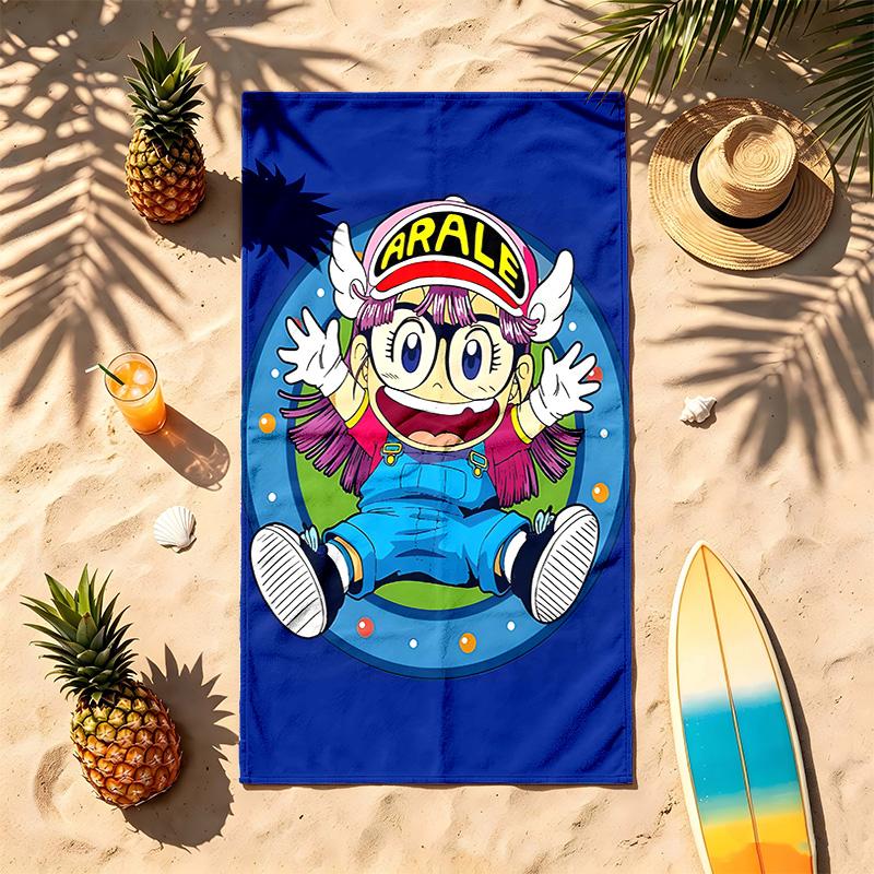 Arale (5) Theme Beach Towel Sand Resistant Soft And Comfortable Suitable For The Pool Camping Yoga And Diving A Travel
