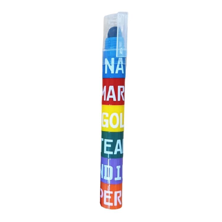 Stackable Highlighter Marker Pen 6-Color-in-1 Highlighter Pen for Scrapbooking Color Coding Journaling Planner Calendar 1