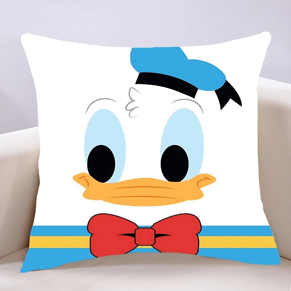 

D-Donald Cartoon D-Duck Pillow Case Cushion Cover Soft Cute Throw Pillow Case For Car Sofa Pillowcase Polyester With Zipper 16x16Inch