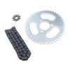 T8F Front Rear Sprocket Chain Kit with 50 Links T8F Chain 3 Hole 44T Rear Sprocket 9T Front Sprocket for Modified Karts