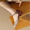 Women Pumps Fashion Shallow Mouth Square Heels Spring Summer New Korea Thick Heels High  Square Toe
