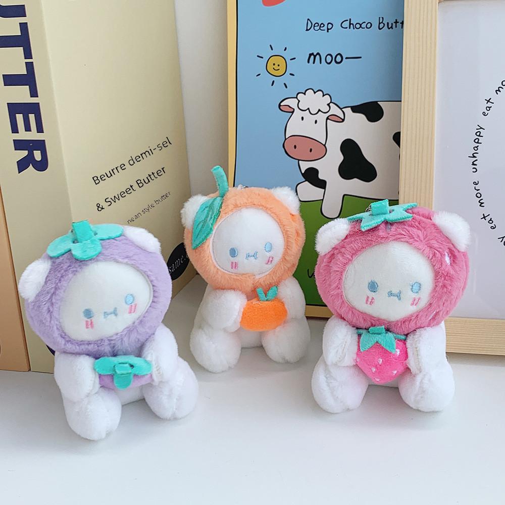 Soft And Huggable Plush Keychain Bears Sweet Fruit-themed Mini Stuffed Animals For Kids And Adults