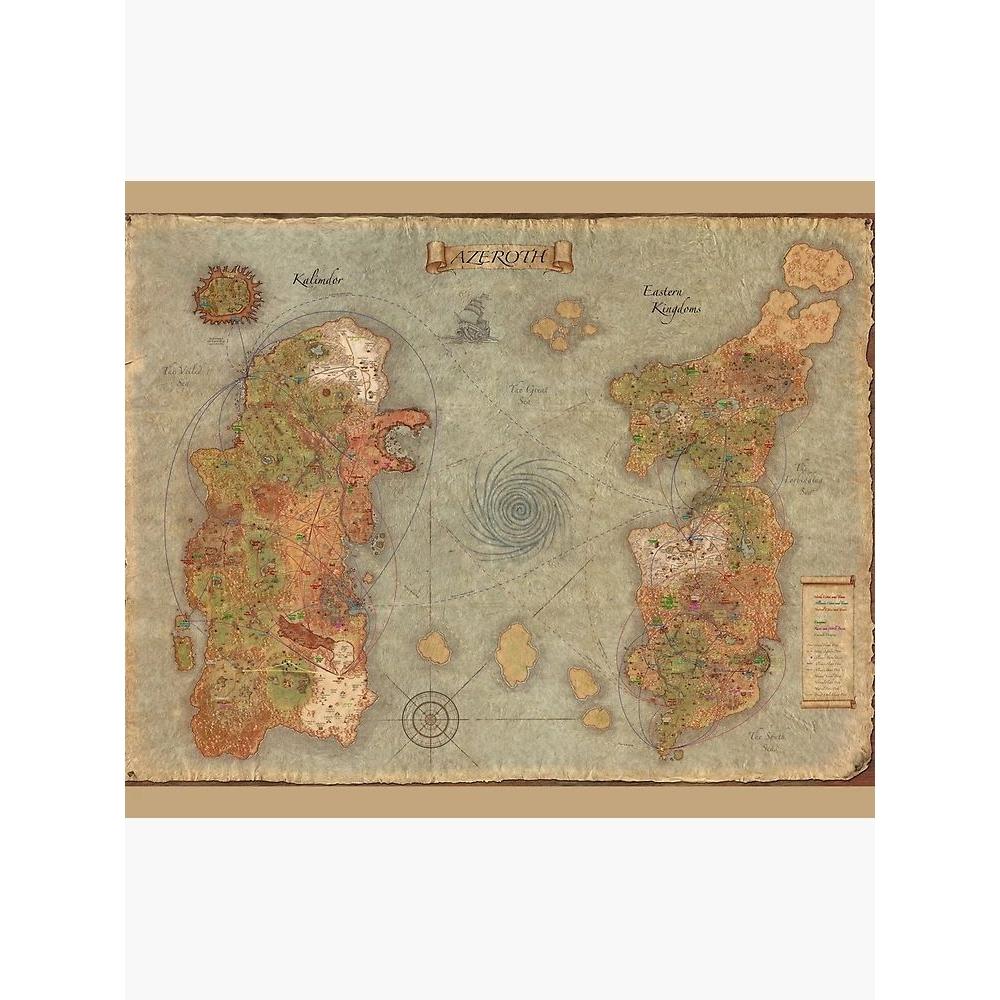 

Tapestry HD: A detailed classic map of Azeroth 75x100 чёрный