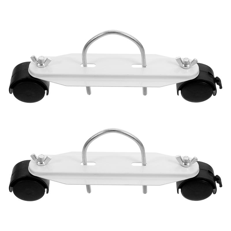 1 Pair Caster Wheels For Electric Radiators Adjustable Pulley Base For Heaters Radiator Caster Support Wheel Bracket Holder