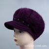 In the elderly hat women winter thickened wool hat old man hat mother rabbit hair knitted hat grandma warm cotton hat