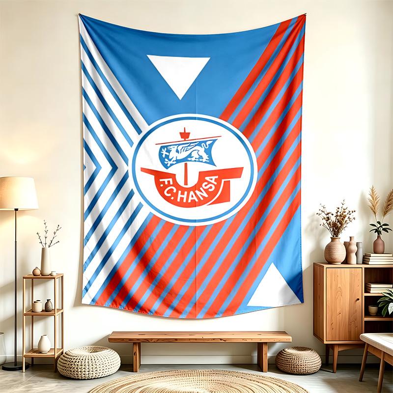 FC Hansa Rostock (1) Tapestry Suitable For Decorating Homes Dorms And Bedrooms Soft To The Touch And A Perfect Gift For Friends And Family