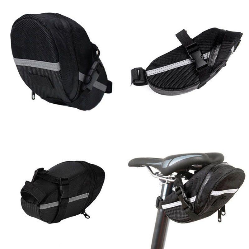 Durable Oxford Cloth Bicycle Saddle Bag With Reflective Strip For Safe Night Rides