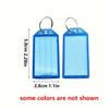 18pcs Colorful Plastic Transparent Flap Key Labels - DIY Double-Sided Marking Tags for Keychain, Airport/Hotel Luggage ID, ZSY